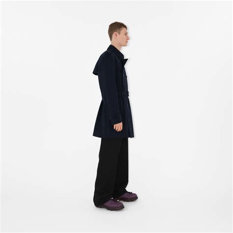 Short Kensington Heritage Trench Coat in Coal blue 